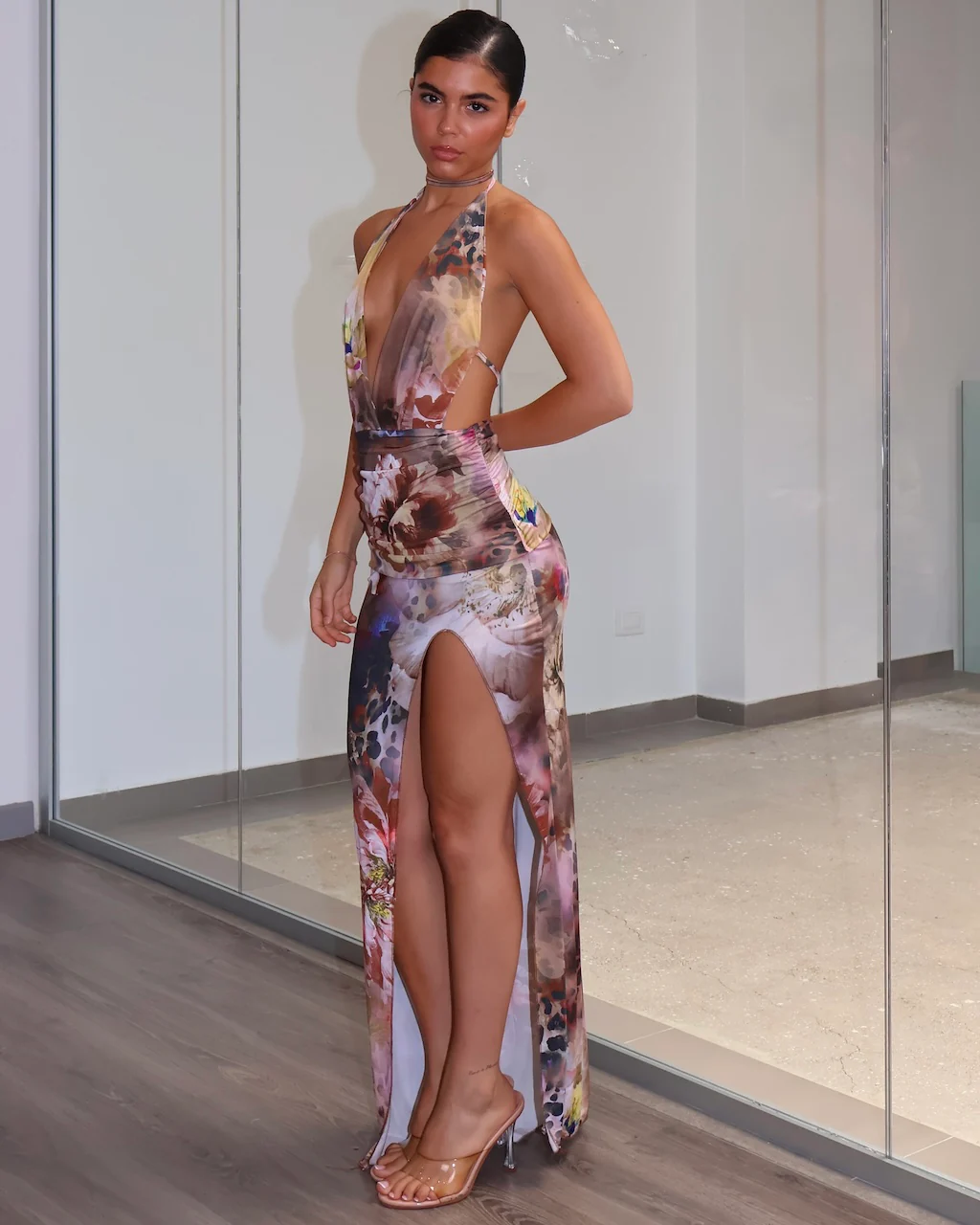 DRESS OPULES MARRONE