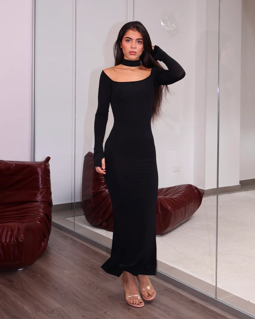 DRESS VEORA NERO - Image 3