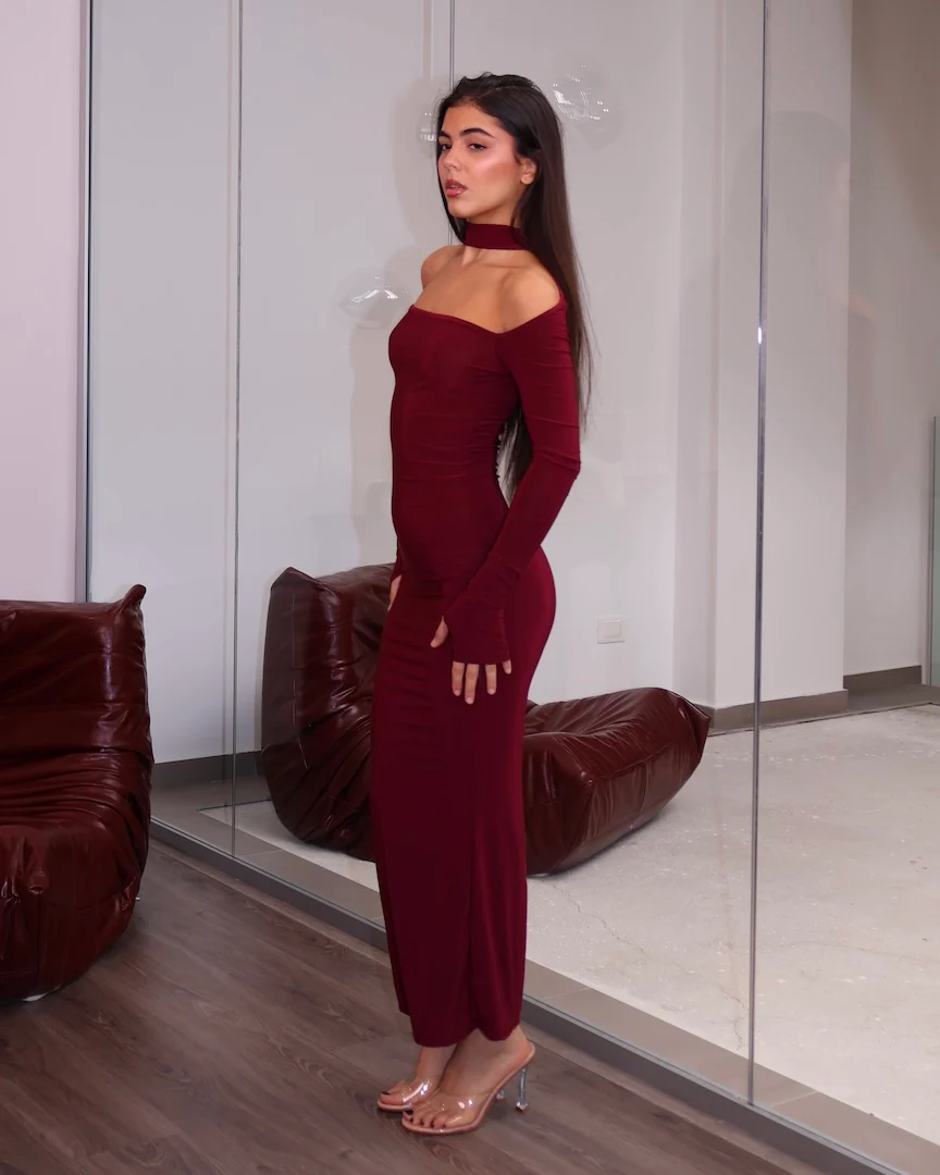 DRESS VEORA VINO - Image 5