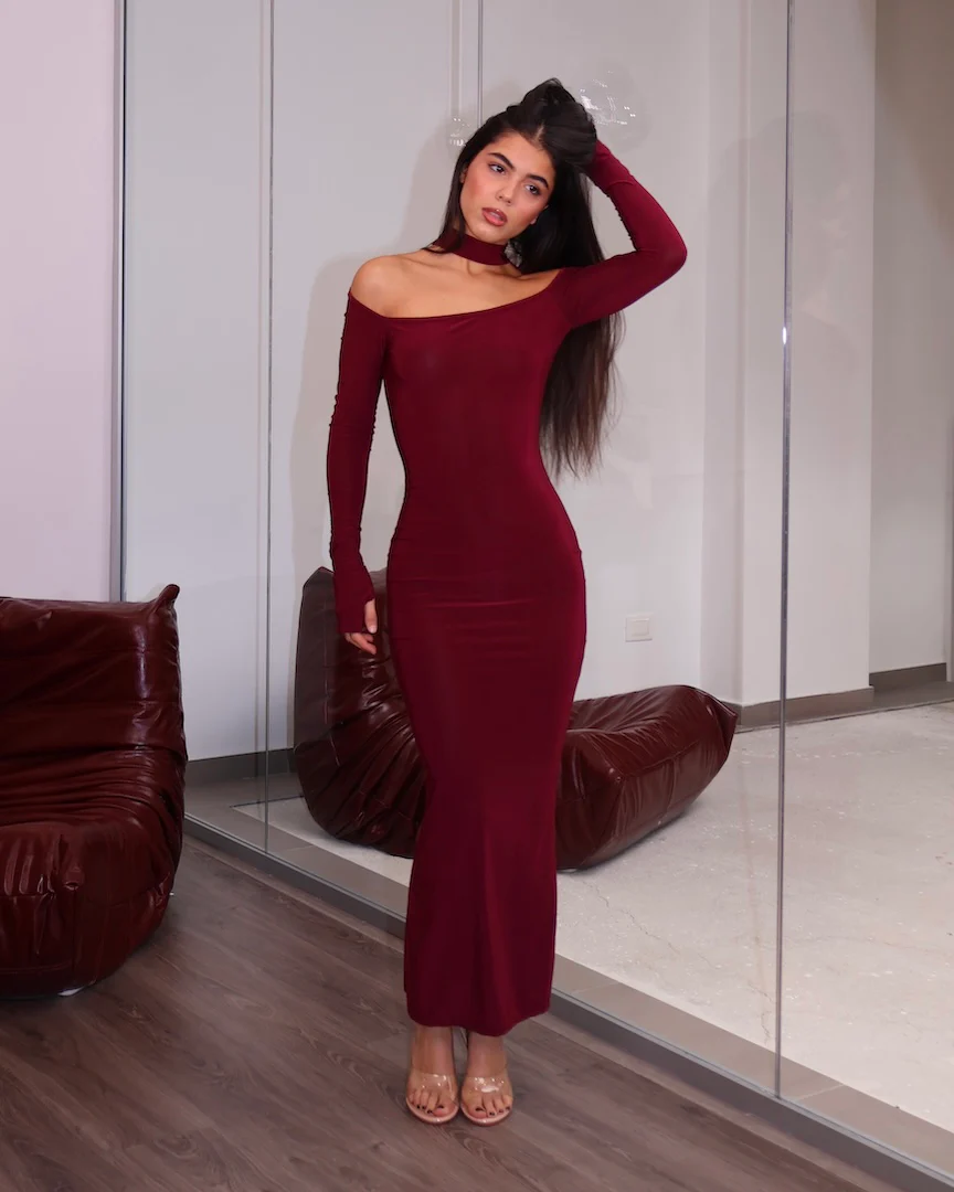 DRESS VEORA VINO - Image 6
