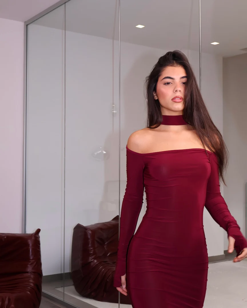 DRESS VEORA VINO - Image 8