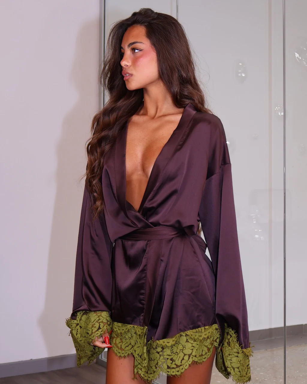 KIMONO MIX MARRONE - Image 2
