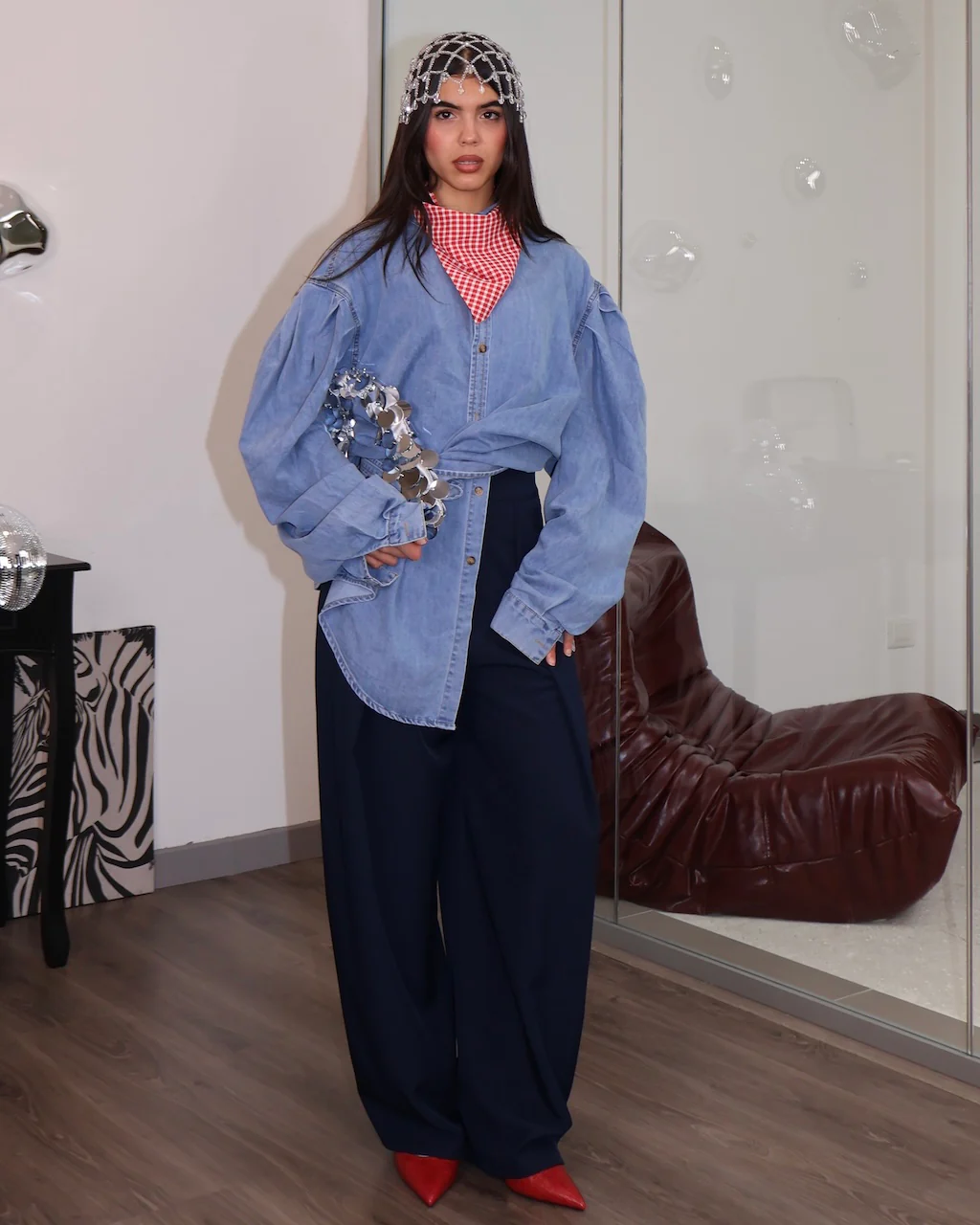 PANTALONE HIGH WAIST BLU - Image 2