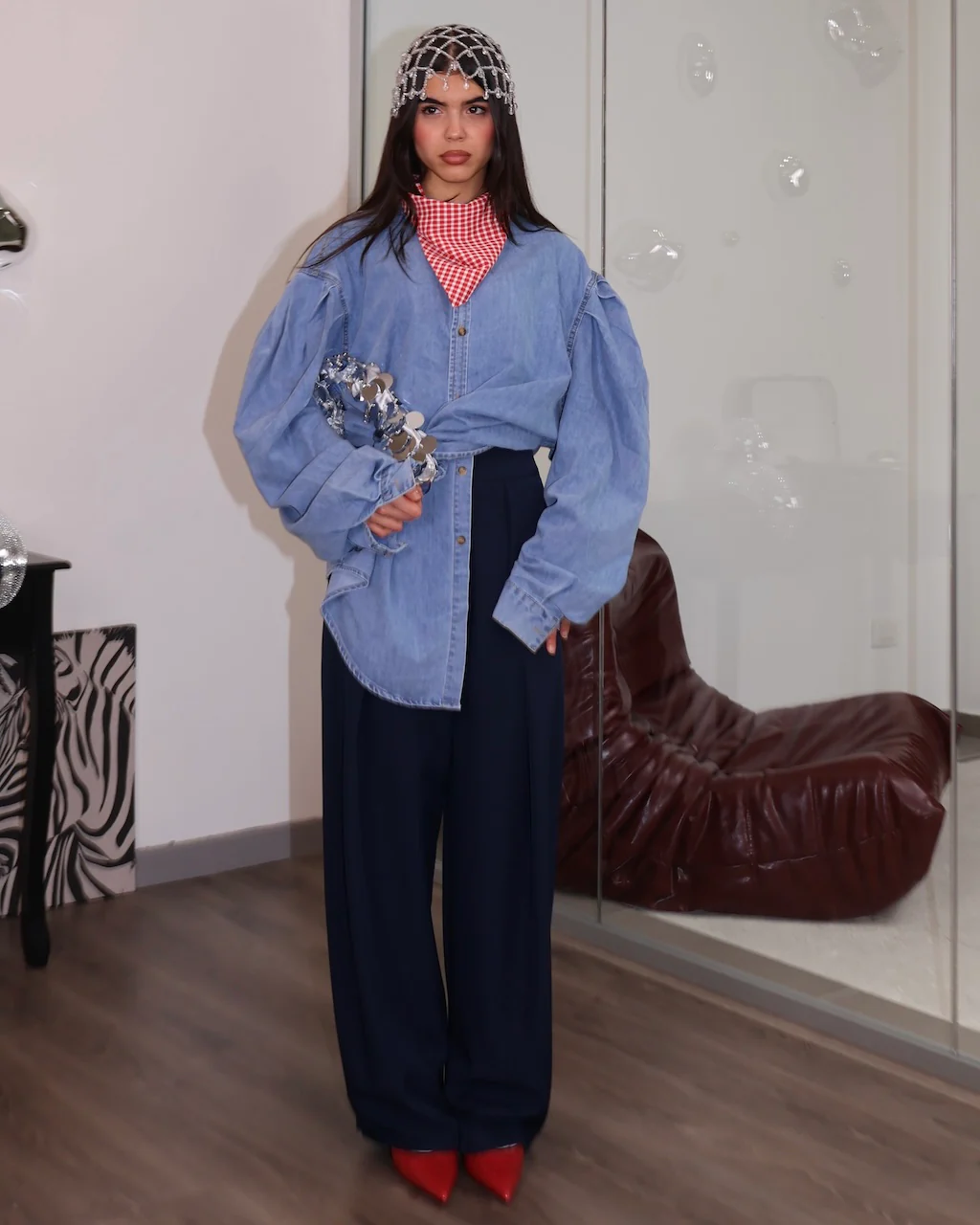 PANTALONE HIGH WAIST BLU - Image 3