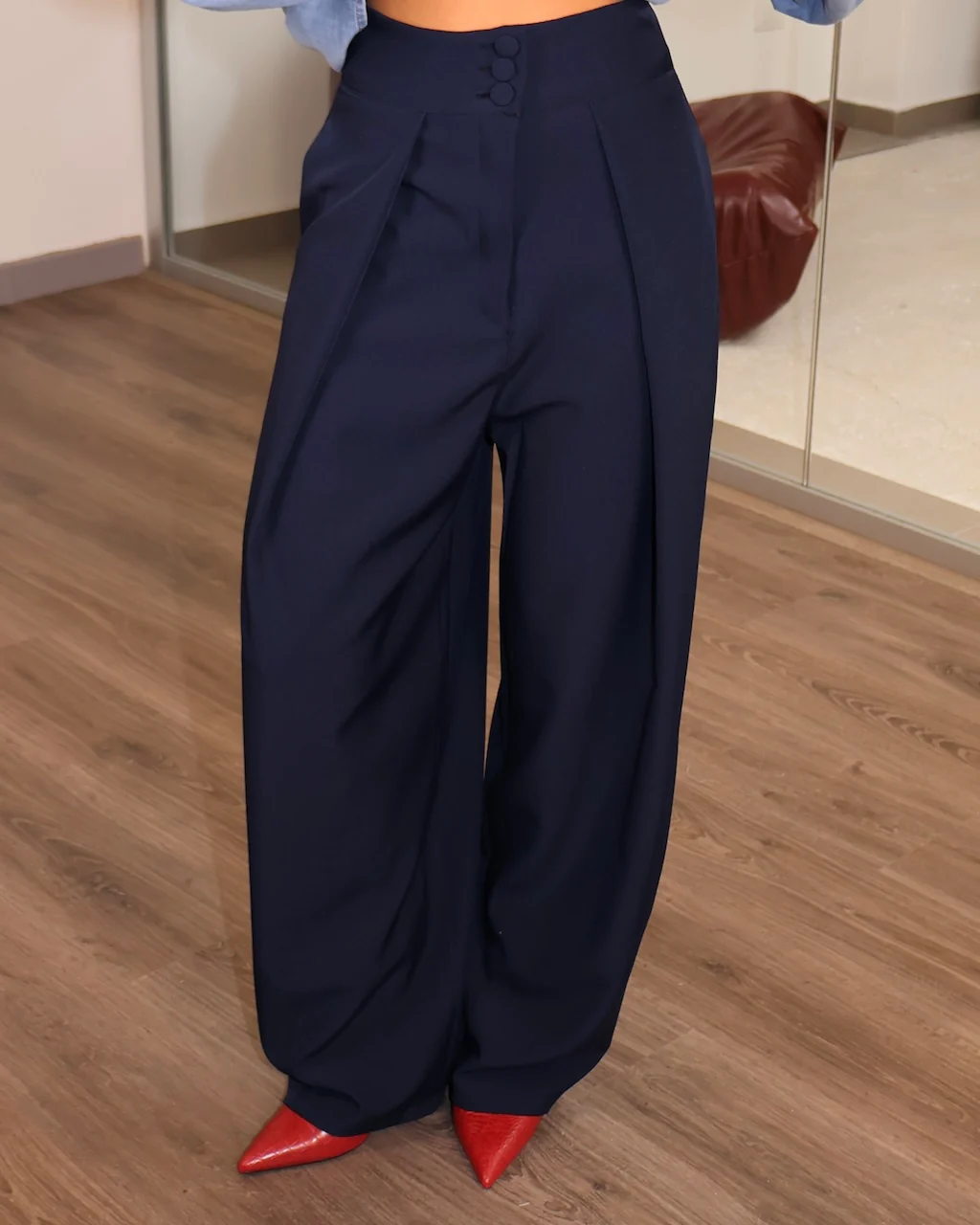 PANTALONE HIGH WAIST BLU - Image 4